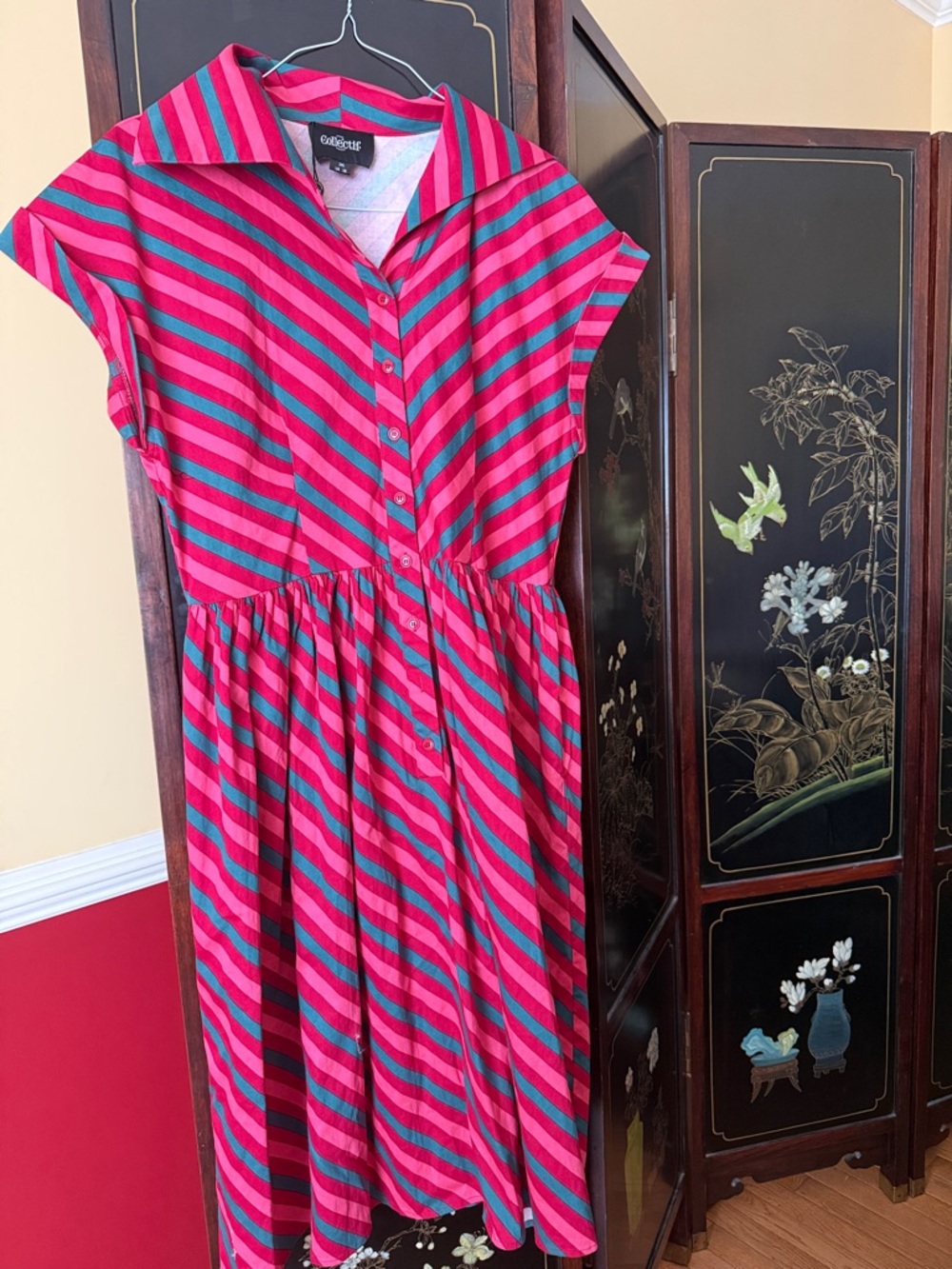 NWT Collectif Judy Berry Stripe Swing Dress-2XL